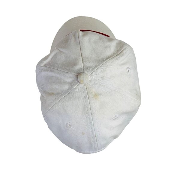 Indianapolis 500 Baseball Cap Anniversary Rope Strapback Hat White Gold 80s VTG - Picture 7 of 11